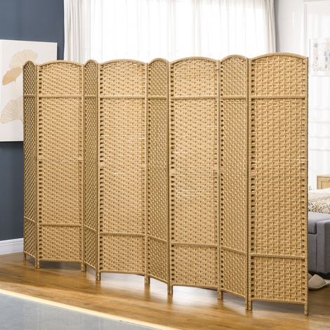 8-teiliger Raumtrenner, Faltbarer Sichtschutz, Sichtschutzwand für Wohnzimmer, Schlafzimmer, Homeoffice, Natur (1/5)