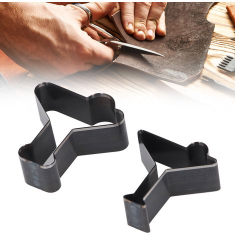 Ensemble de 2 moules à découper le cuir en forme de verre à cocktail, découpés à la main, de 62 mm et 55 mm de hauteur, moule à découper le cuir perforé à la main en forme de verre à cocktail. (1/5)