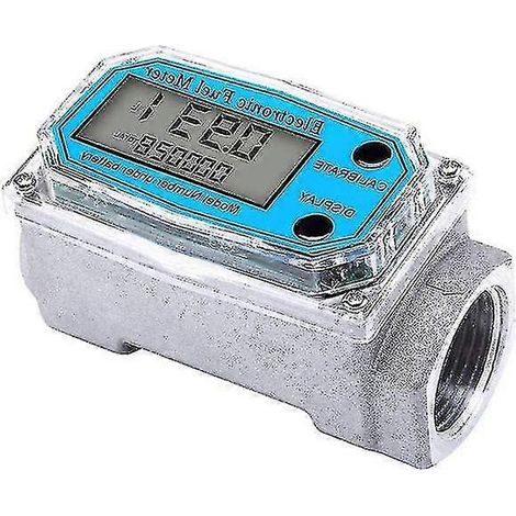 Compteur de débit de carburant numérique haute précision pour voiture (essence, diesel, kérosène, méthanol, eau), capteur, indicateur et contrôleur. (1/5)