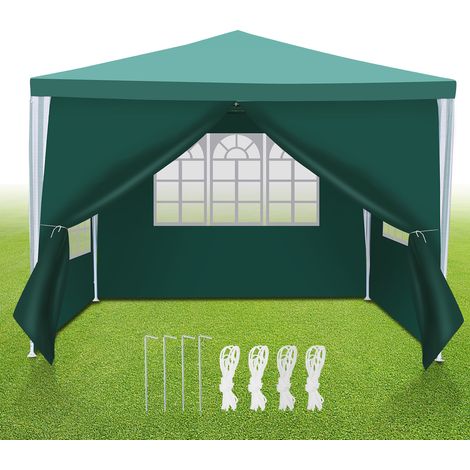 Jiubiaz Tenda per ricevimenti 3x3 m Verde, gazebo per eventi all’aperto, feste e riunioni familiari