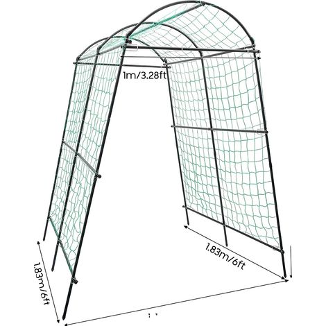 Treillis de jardin, construction en métal, design résistant aux intempéries, vert (1/2)