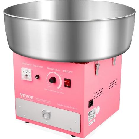 Machine à barbe à papa, 1000W de puissance, contrôle de la température, Rose (1/2)