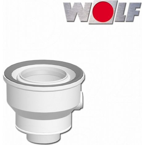 Wolf 2651733 - Adattatore per condotto aria/scarico da DN60/100 a DN80/125