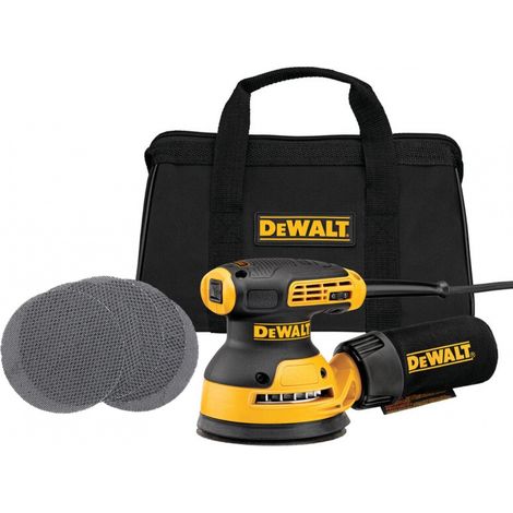 Dewalt – Ponceuse excentrique filaire 280 W – Vitesse 8000 tr/min – Format abrasif 125 mm – Sac à poussières pour ponçage précis - DWE6423B-QS