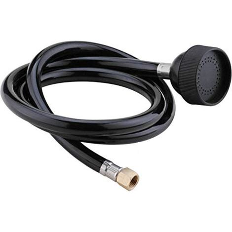 Shampoo Bowl Nozzle - Black High-Density Rubber Hose - 1/2 Inch Female Swivel Nut Connection - For Salon Spa Barber Shop - 1 Unit (1/5)