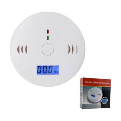 [JAMAIS UTILISÉ]1 pack détecteur de monoxyde de carbone (co) numérique alarme alimentée par batterie (1/4)