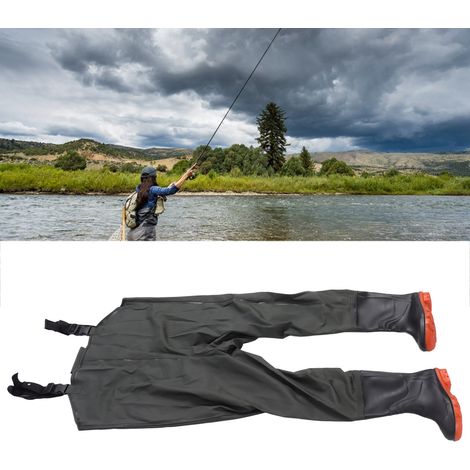 Cuissardes pour homme, pantalon de pluie, pantalon imperméable, pantalon de pêche, vert, taille 43 (1/5)