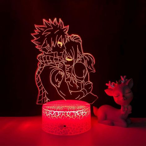 Veilleuse LED tactile Fairy Tail, style anime, pour chambre d'enfant, lampe de table 3D (1/4)
