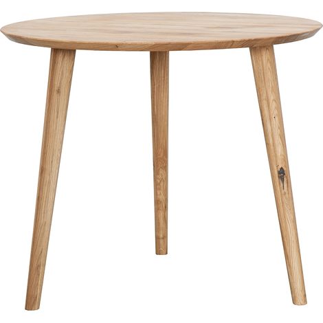 Esstisch rund, 90cm Durchmesser, Wildeiche massiv geölt, TARVA-69 (1/3)