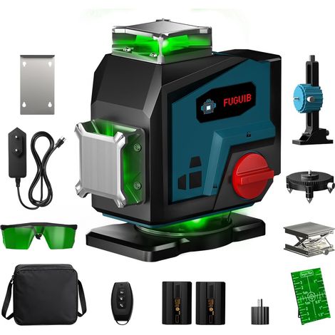 Niveau Laser Chantier Autonivelant 360° x 4, Lazer Niveaux 16 Lignes Laser (1/5)