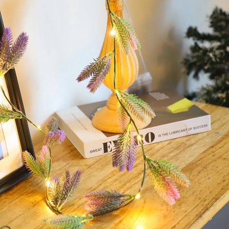 Guirlande Lumineuse - 2 M - 20 Led Violettes - Étanche - Alimentée Par Piles - Pour Décoration Intérieure Extérieure - Mariage Fête Anniversaire (1/4)