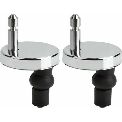 royaluxe -Lot de 2 Fixation Abattant WC Universelles Abattant de Toilettes à Charnière Couvercle de Toilettes Abattant Fixations Abattant de Toilettes Remplacement Fixation pour Siège de WC Abattant W (1/5)