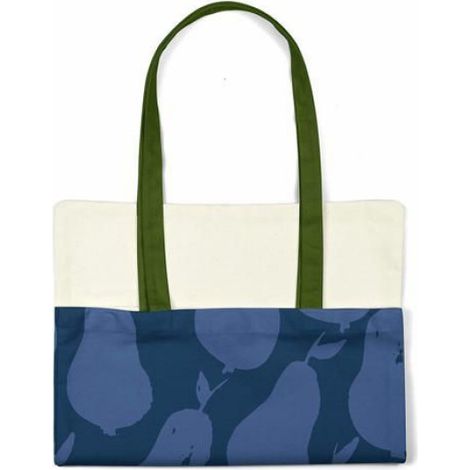 Sac shopping - Bonamaison TRGCTBG101431 - Bleu - Coton - 34x40 cm (1/4)