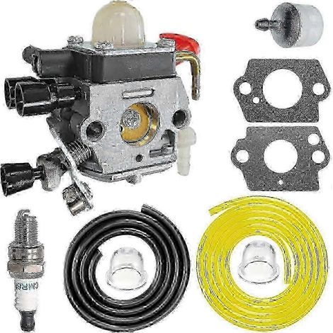 Kit carburateur avec joint et bougie d'allumage pour taille-haies STIHL HS81 et HS86 (série HS) (1/4)