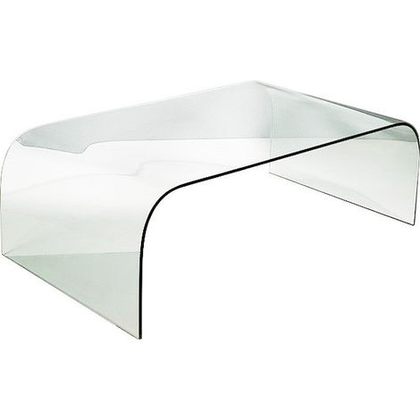 Table basse rectangulaire verre transparent 130cm