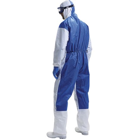 SIR SAFETY SYSTEM CHEMFOR FRESH Combinaison de protection chimique jetable blanc bleu Taille XXL
