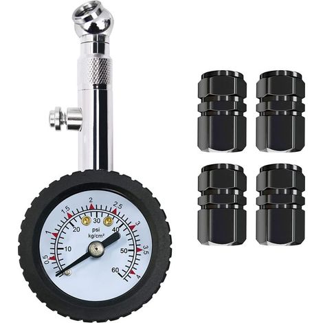 Manomètre numérique 0-60 PSI – Alliage robuste – Mandrin pivotant 360° – Pour voitures, camions, motos et vélos (1/5)