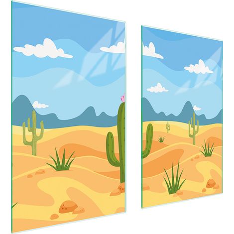 GLASSCHUTZPLATTE FÜR HERD 75x52 CACTUS (1/5)