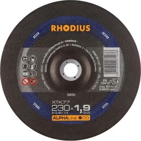 RHODIUS XTK77, 25 Stück, 230 x 1,9 mm, Trennscheibe