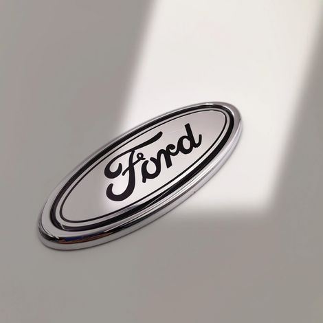 (145 mm Ford SL-BK) - Emblème de voiture 145 mm pour calandre avant et capot arrière, logo décoratif, compatible avec Ford SL-BK. (1/2)