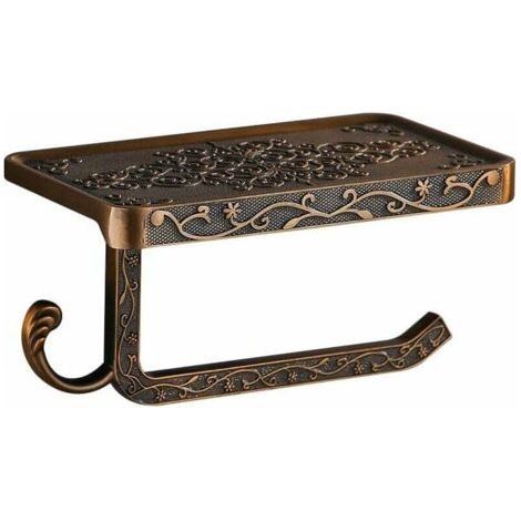 Derouleur Papier Toilette Porte Papier toilette Mural Support Papier Toilettes Couleur Porte-Papier Toilette Porte Bronze D'or (1/3)