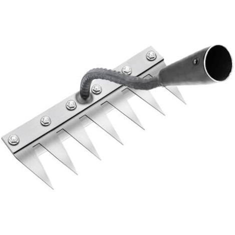 Râteau de Désherbage Multifonction en Métal, Râteau De Jardin 7 Dents, Râteau De Jardin Portable pour Désherber, Outillage De Jardin pour Désherber/Ameublir/Semence (sans Manche) 7 Dents