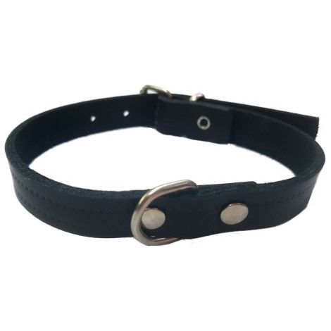 COLLAR CUERO NEGRO LAURA 1,5x 35cm.