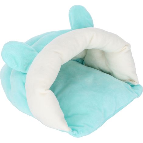 Petit nid pour petits animaux de compagnie, sac de couchage en coton épais pour planeur de sucre, hamster syrien, perroquet, vert (1/5)