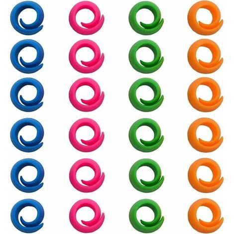 24 clips de support de fil de Cônette pour bobines empêchent efficacement le déroulement du fil, décollent les bobines de fil, le porte-fil et l'organisateur-Fei Yu (1/4)