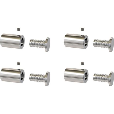 Lot 4 entretoises percées en Inox poli Ø 13 mm projection 20 mm (1/5)