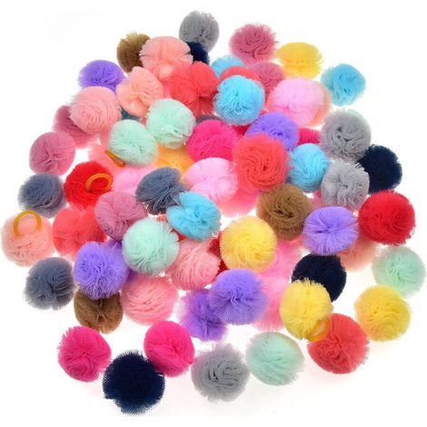 24 pajaritas para perros, estampado de bolas de colores, elástico de 2 cm, accesorio de aseo, tamaño pequeño y mediano. (1/5)