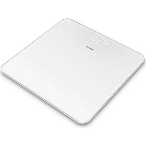 Beurer GS-225 Bilancia Pesapersone Digitale Vetro di Sicurezza Display Magic LED Invisibile 180 Kg colore Bianco (1/4)