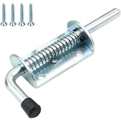 Loquet à Ressort, 153 mm Verrou à Barillet en Métal avec Poignée, Goupille de Loquet à Ressort pour Portail de Cour, Abri de Jardin, Remorque, Garage (1/5)