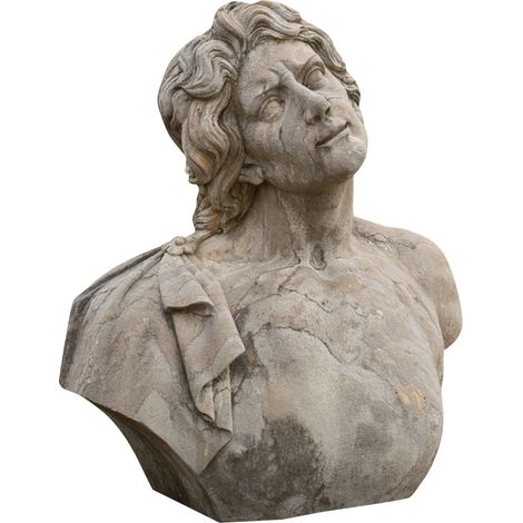 Buste d'homme en pierre L78xPR35xH80 cm