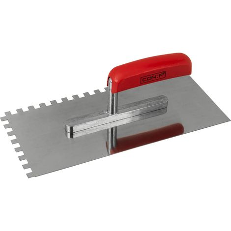 Zahnglättekelle Fliesenwerkzeug 280 x 130 mm, Zahnung 8 x 8 mm, rostfrei (1/2)