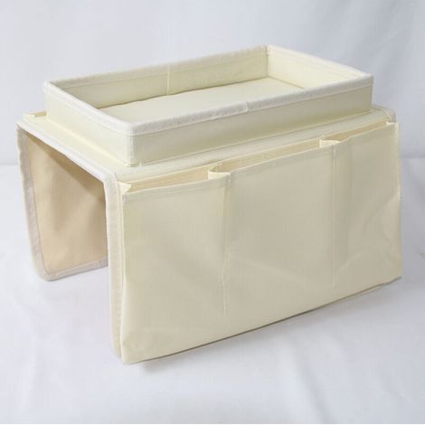 Armrest Organizer Sofa Storage Strip Tray Multi-Pocket Phone Magazine Snack Glasses Remote Control Tablet Cup Storage (Beige) Other storage (1/5)