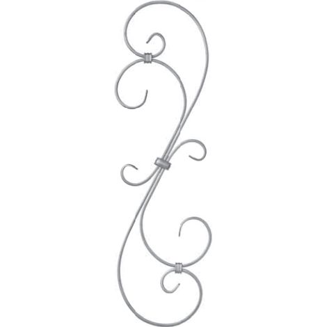Riccio grande triplo - Altezza 650mm Larghezza 170mm in lamiera 16x6mm - Ferro battuto - Saldatura