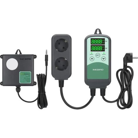 Controlador de CO2, relés dobles programables, pantalla digital, enchufe europeo S01 (1/2)