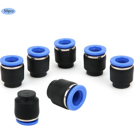 50 bouchons pneumatiques ovales en laiton et plastique avec anneau de dégagement rapide pour tuyau d'air, lot de 50, usage hôtelier (1/5)
