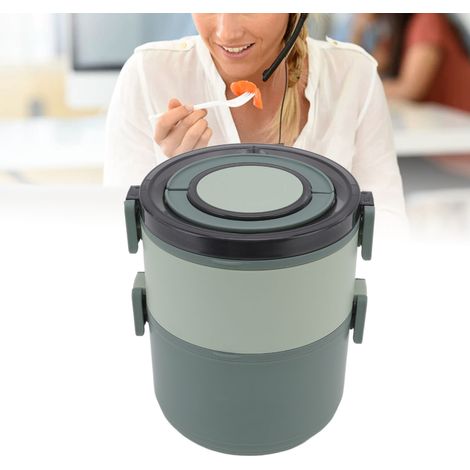 Mehrlagige, isolierte Lunchbox aus Edelstahl 304 für Frauen, tragbarer Luncheimer für Büroangestellte und Studenten, grüne Bohnenpaste