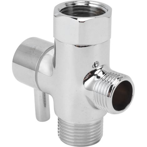 Robinet séparateur de douche en laiton à 3 voies avec sortie d'eau de 7/8 pouce et entrée d'eau de 1/2 pouce. (1/5)