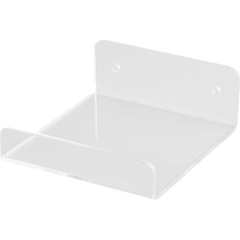 Support Mural Pour Routeur - Support Sans Perforation Pour Boîtier TV - Fixation Adhésive - Plastique Transparent - 1 Pièce (1/4)