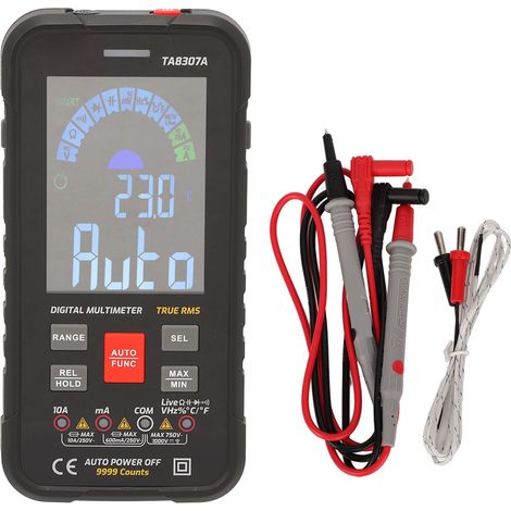 Multimètre numérique multifonction ultra-fin grand écran, testeur de tension AC DC, courant, résistance (1/5)