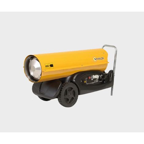 Sovelor - Chauffage Air pulsé mobile au fuel sur roues combustion directe 48kW 230V/50Hz - HP50