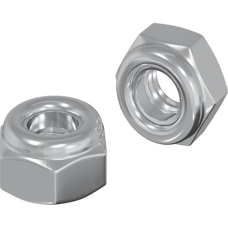 Nut 2 pcs Silver M6 x 10 mm Iron vidaXL (1/4)
