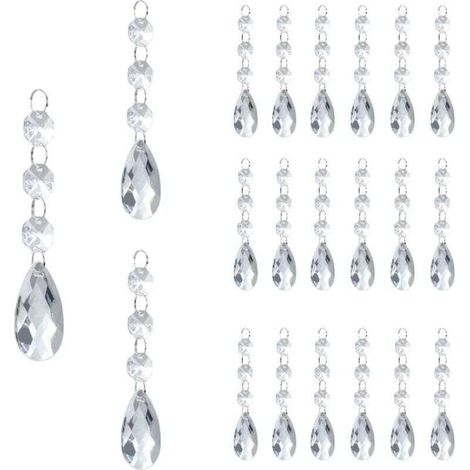 24-teiliger Weihnachtsbaumschmuck aus Kristallperlen, Weihnachtsdekoration für drinnen, Weihnachtsbaumschmuck, Weihnachtsdekoration für drinnen (1/5)