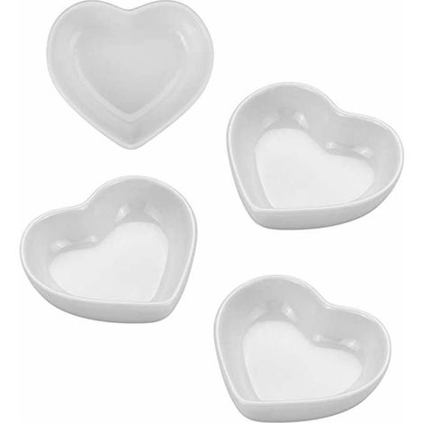 4 pièces saladier porcelaine, design empilable, résistant lave-vaisselle et chaleur, pour condiments, sauces et plats froids