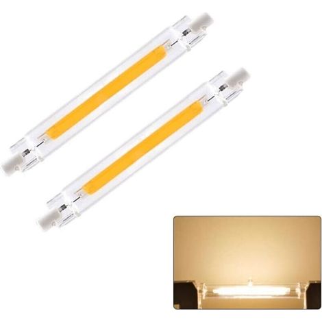 Bombilla LED regulable R7S de 118 mm y 10 W, luz blanca cálida, equivalente a una bombilla incandescente de 100 W, compatible con corriente alterna/continua de 220 V.