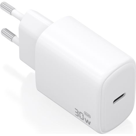 AISENS - CARGADOR GaN 30W, 1xUSB-C PD3.0, BLANCO