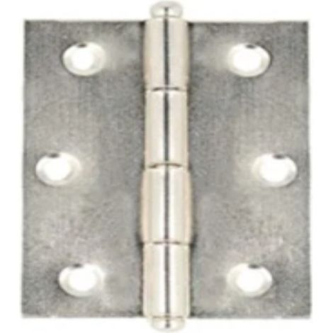 2 - PEZZI - CERNIERA SPINA A LEVARE 50X50MM - IN FERRO NICHELATO CON VITI